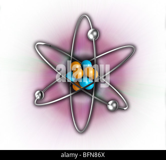 Illustration d'un atome Banque D'Images