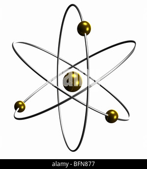 Illustration d'un atome Banque D'Images