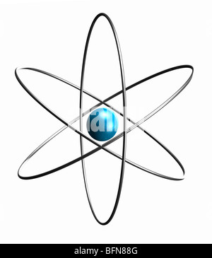 Illustration d'un atome Banque D'Images
