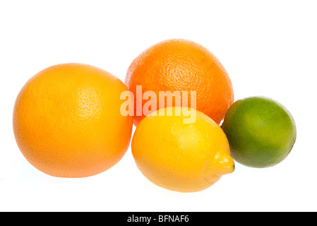 Fruit de pamplemousse orange citron lime Banque D'Images