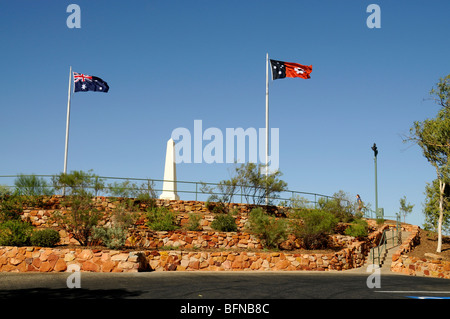 Un mémorial de guerre sur Anzac Hill à Alice Springs, Australie Banque D'Images