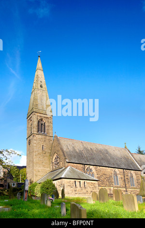 Bamford Église dans le Peak District, Derbyshire sur une journée ensoleillée Banque D'Images