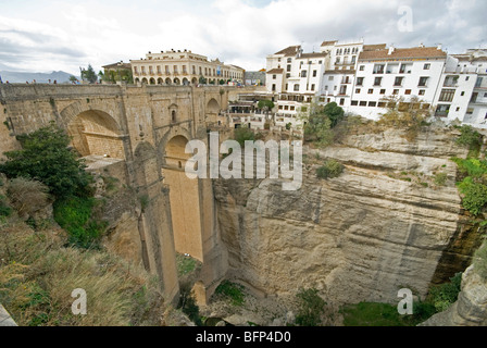 La ville historique de Ronda en Andalousie, Espagne Banque D'Images
