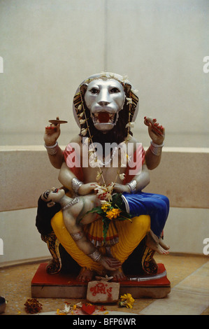 Idol Dieu Bayatri Narsingh Gujarat Inde New Delhi temple Banque D'Images