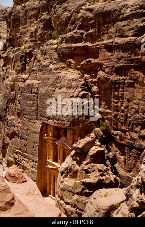 Petra, Jordanie - le Conseil du Trésor (Al khazneh), le Moyen-Orient, l'Asie Banque D'Images