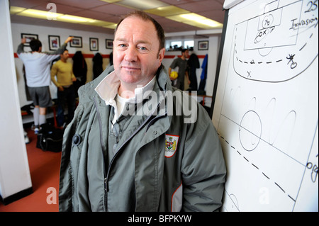 Bristol City FC Manager Gary Johnson à Ashton Gate Mars 2008 Banque D'Images
