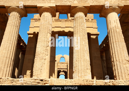 Temple grec de Concordia, Agrigente, Sicile Banque D'Images