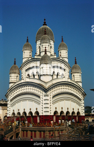 Á Dakshineshwar Kali Temple ; Calcutta Kolkata , l'ouest du Bengale ; Inde ; Banque D'Images