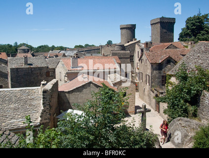 La Couvertoirade village médiéval France Banque D'Images