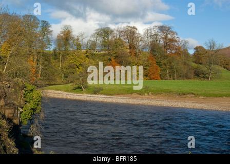 La rivière Wharfe Bolton Abbey Banque D'Images