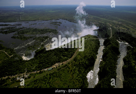 Vue aérienne de Victoria Falls Banque D'Images