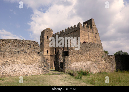 Ruines du palais impérial à Gondar, construit à la fin des années 1630 Banque D'Images