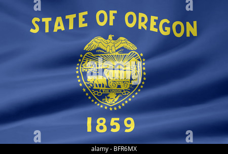 Très grand drapeau de l'Oregon Banque D'Images