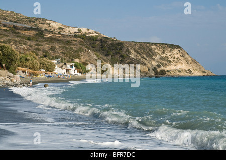 Dh Tertsa VIANNOS Crète Grèce Tertsa plage et village de la côte sud de Crète Banque D'Images