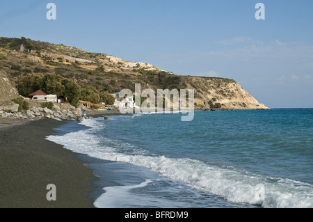 Dh Tertsa VIANNOS Crète Grèce Tertsa plage et village de la côte sud de Crète Banque D'Images