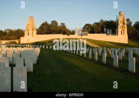 Cimetière militaire d'Etaples près de Boulogne, sur la côte nord-ouest de la France Banque D'Images