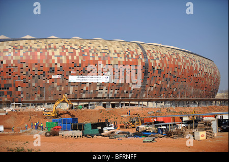 De construction du stade de Soccer City en Afrique du Sud - Coupe du Monde de football 2010 à Johannesburg, Afrique du Sud Banque D'Images