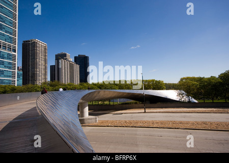 BP Pont sur Columbus Drive dans le centre-ville de Chicago Banque D'Images