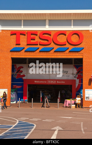 Le supermarché Tesco en Beccles, Suffolk, Royaume-Uni Banque D'Images