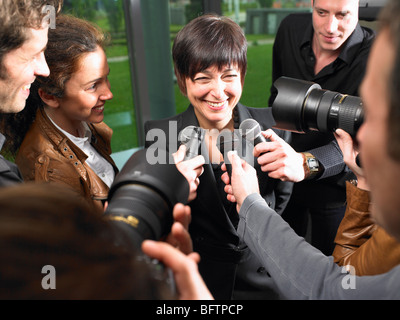Business Woman giving une conférence Banque D'Images