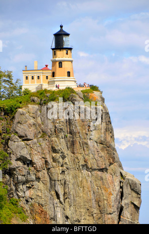 Le phare de Split Rock State Park près de Duluth au Minnesota le long de la rive du lac Supérieur Banque D'Images