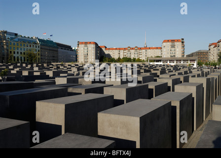Berlin. L'Allemagne. Mémorial aux Juifs assassinés d'Europe, Denkmal für die ermordeten Juden Europas. Banque D'Images