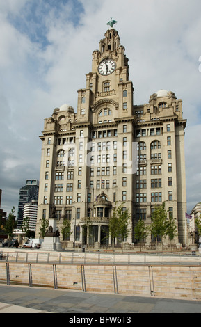 Liver Building, Pier Head, Liverpool Banque D'Images