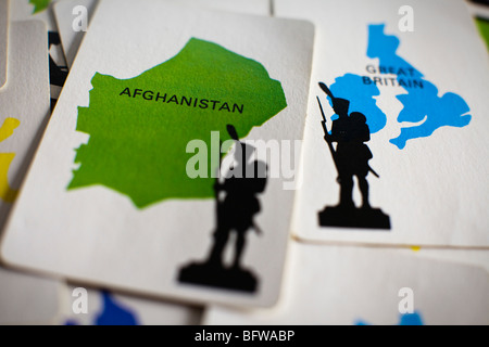 La carte de l'Afghanistan dans le classique jeu de "risque" Banque D'Images