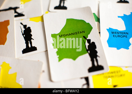 La carte de l'Afghanistan dans le classique jeu de "risque" Banque D'Images