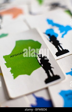 La carte de l'Afghanistan dans le classique jeu de "risque" Banque D'Images