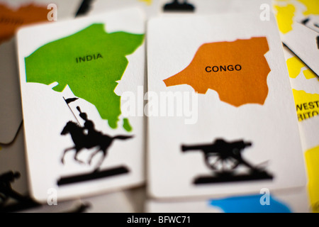 Le Congo carte dans le classique jeu de "risque" Banque D'Images