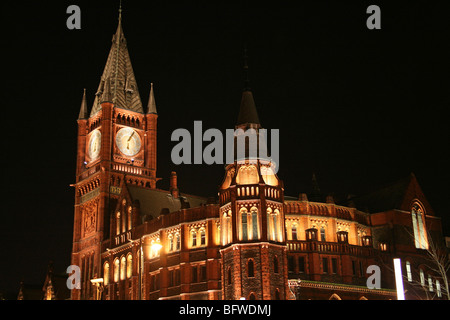 La Galerie et Musée de Victoria la nuit, Université de Liverpool, Merseyside, Royaume-Uni Banque D'Images