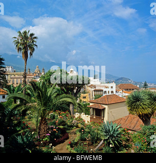 La Orotava - Vue sur la ville dans la vallée de la Orotava près de Puerto de la Cruz Banque D'Images