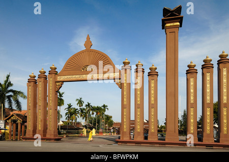 Sultan Ismail Petra Arch, porte de la ville, porte de la ville, Archway ou porte commémorative de la ville moderne, Kota Bahru, Malaisie Banque D'Images