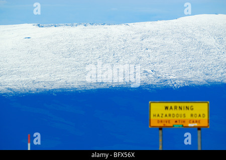 Mauna Loa volcano 13679' vu de volcan Mauna Kea, point le plus élevé à Hawaii, 13796', la grande île d'Hawaï Banque D'Images