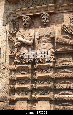 La Pota Nuova arch sculptures baroques, la décoration architecturale, Palerme Sicile Banque D'Images