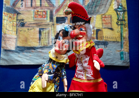 Punch et Judy marionnettes, Palerme, Sicile musée de marionnettes Banque D'Images