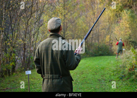 La chasse à un tournage dans le Devon Banque D'Images