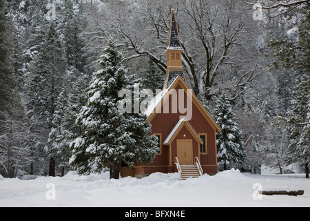 Chapelle de Yosemite en hiver Banque D'Images