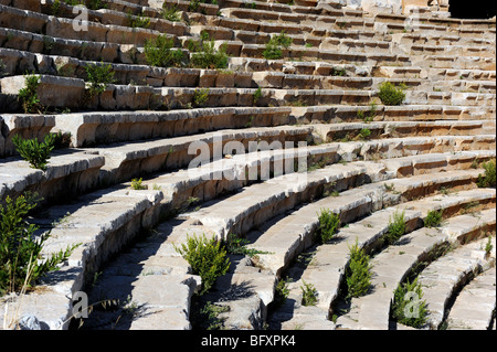 L'amphithéâtre antique dans les ruines à Patara Banque D'Images