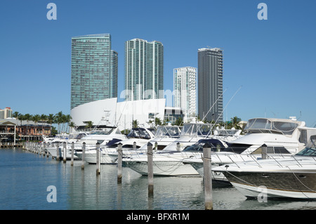 Bayside Marina de Miami, Floride, USA Banque D'Images