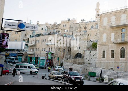 Bethléem est censé pour être le lieu de naissance de Jésus de Nazareth et est dans les territoires occupés de Cisjordanie, Palestine. Banque D'Images