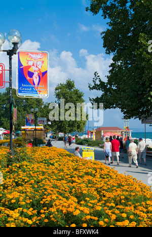 Promenade à Golden Sands, Bulgarie, Mer Noire Banque D'Images