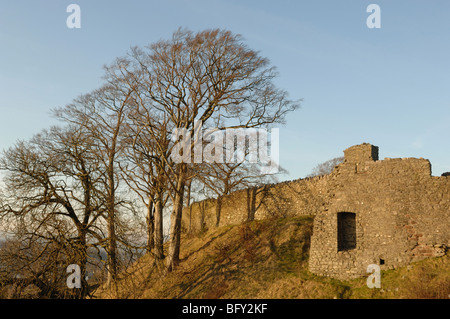 Le château de Kendal abandonnés sur le bord du Lake District en Cumbrie Royaume-uni. Banque D'Images