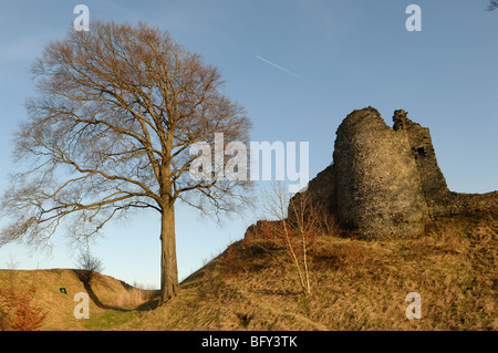 Le château de Kendal abandonnés sur le bord du Lake District en Cumbrie Royaume-uni. Banque D'Images