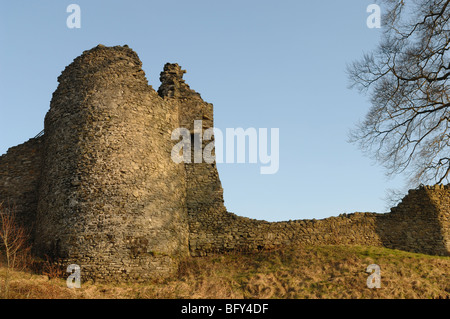 Le château de Kendal abandonnés sur le bord du Lake District en Cumbrie Royaume-uni. Banque D'Images