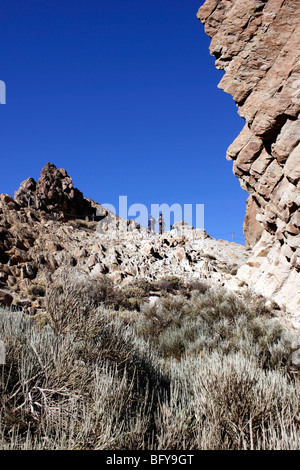 Des formations rocheuses pittoresques à Cumbre de UCANCA DANS LE PARC NATIONAL DU TEIDE SUR L'île canarienne DE TENERIFE. Banque D'Images