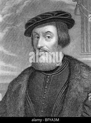 HERNANDO CORTES - conquistador Espagnol et conquérant du Mexique dans une gravure du 18ème siècle Banque D'Images