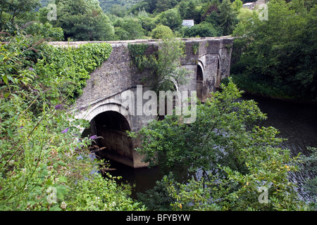 Tamar River ; nouveau pont près de Gunnislake, Cornwall Banque D'Images