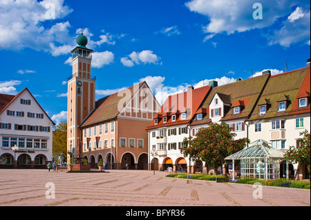 Hôtel de ville, la place du marché, Freudenstadt, Forêt Noire, Bade-Wurtemberg, Allemagne, Europe Banque D'Images